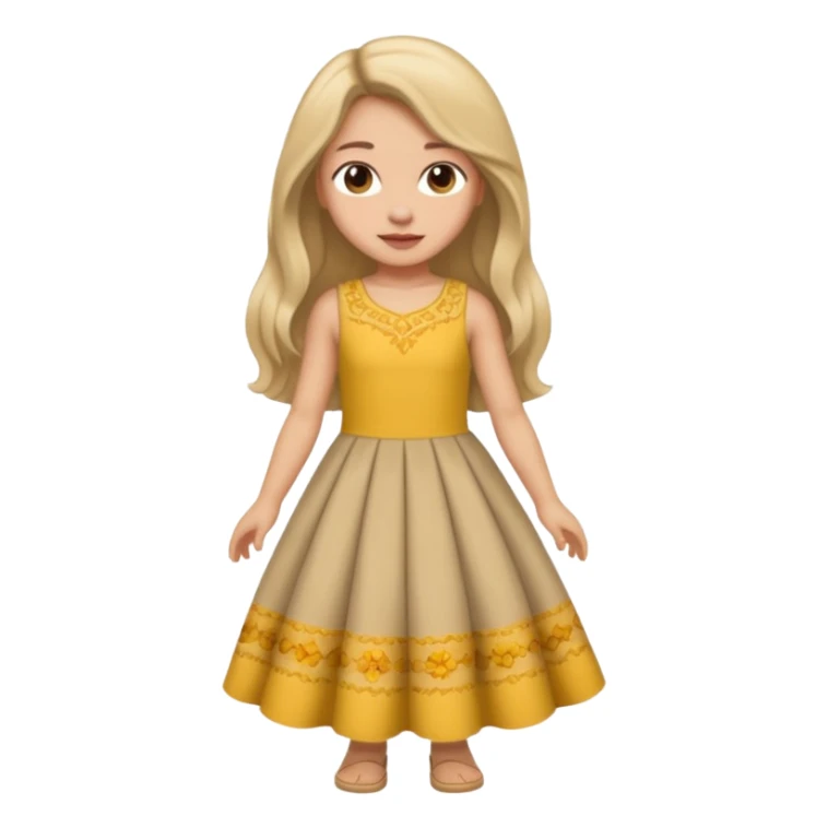 Girl curtsying with dress sticker