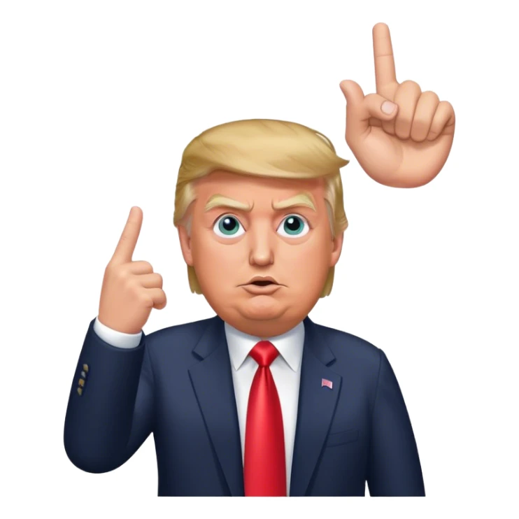 donald trump flipping someone off sticker