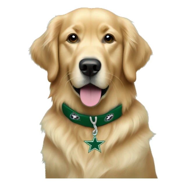 Dallas stars golden retriever sticker