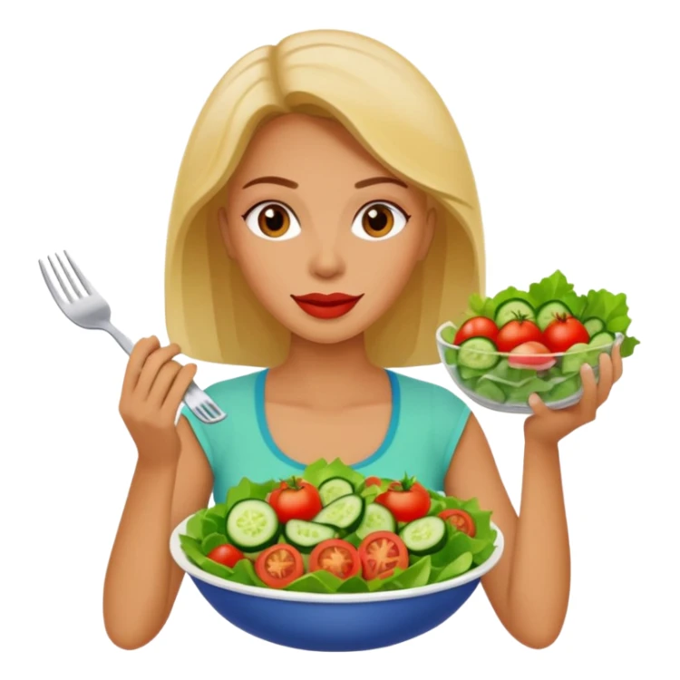 women eating healthy food sticker