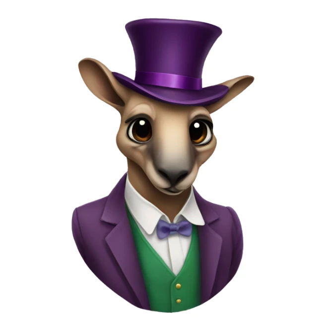 kangaroo with joker mask sticker