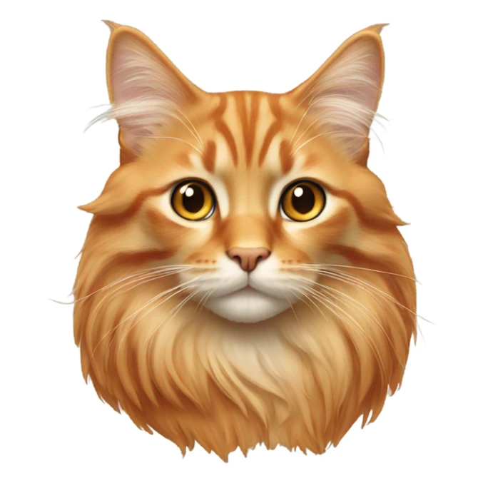 long hair Beige orange tabby sticker