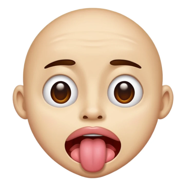 Person going cross eyed with tounge out sticker