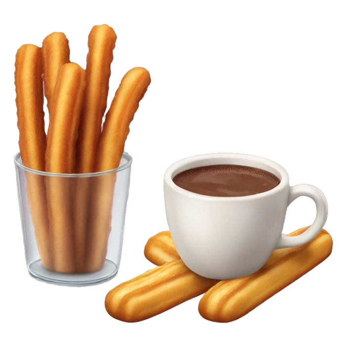 Churros and a cup of hot chocolate  sticker