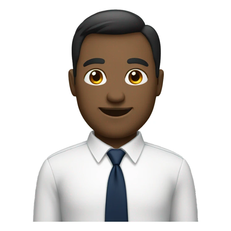 A modern man with glass white shirt and  navy blue tie saying hi sticker