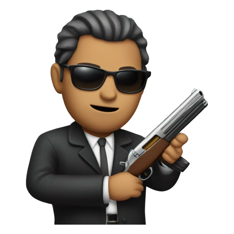mafia member with shotgun sticker