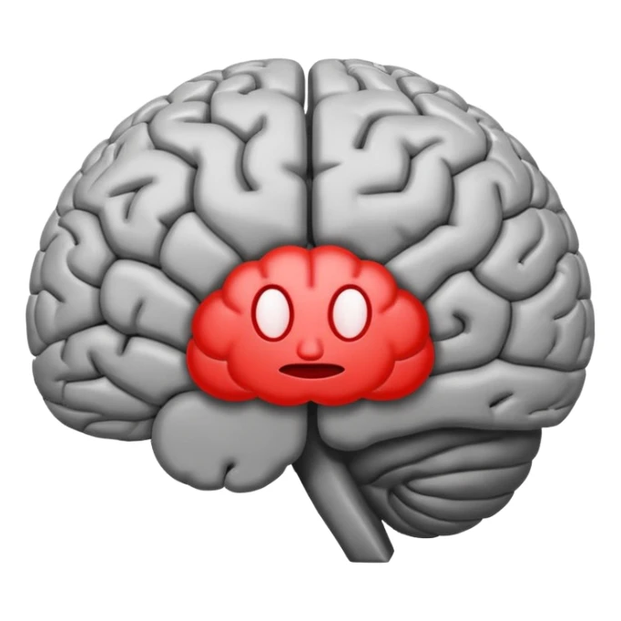 Brains emoji with red x over it (to signify no brains) sticker