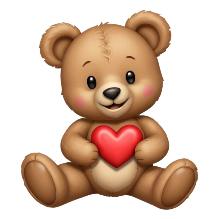 smiling teddy bear holding a heart with the word Bästa on it sticker