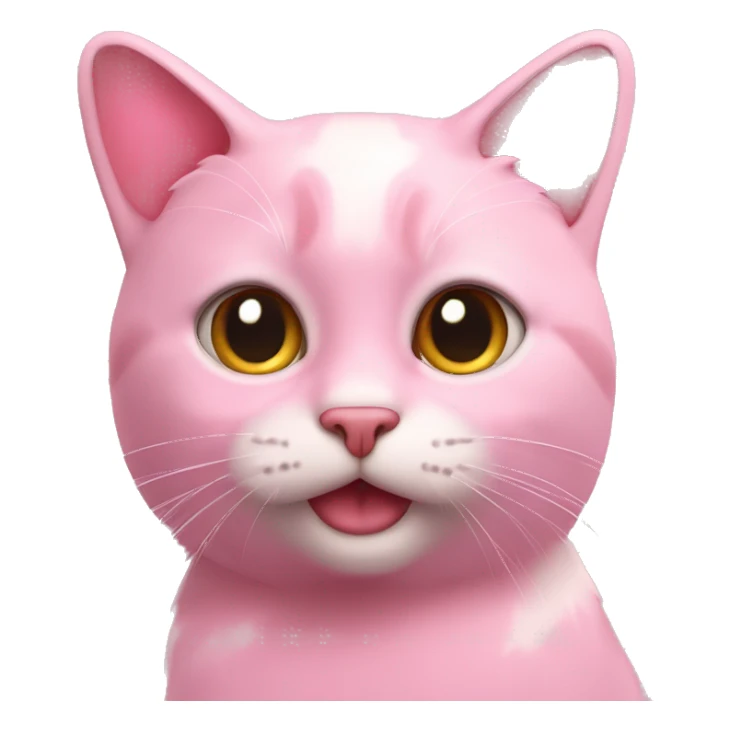 Eine süße Katze mit einem Herz und eher in rosa gehalten sticker