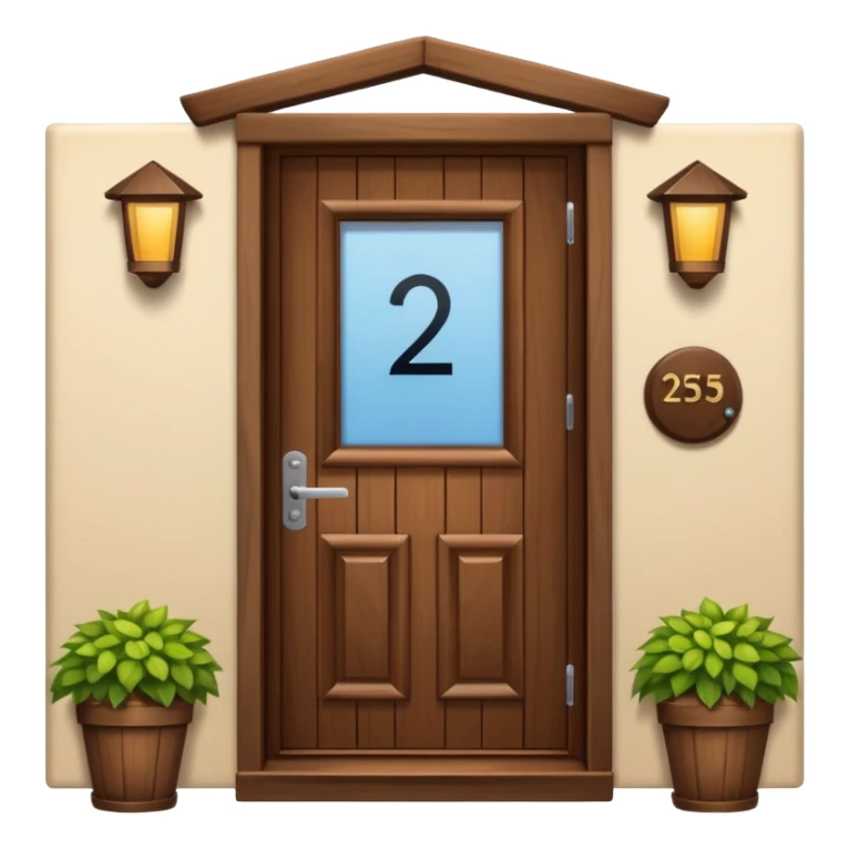 modern house door number wood sticker