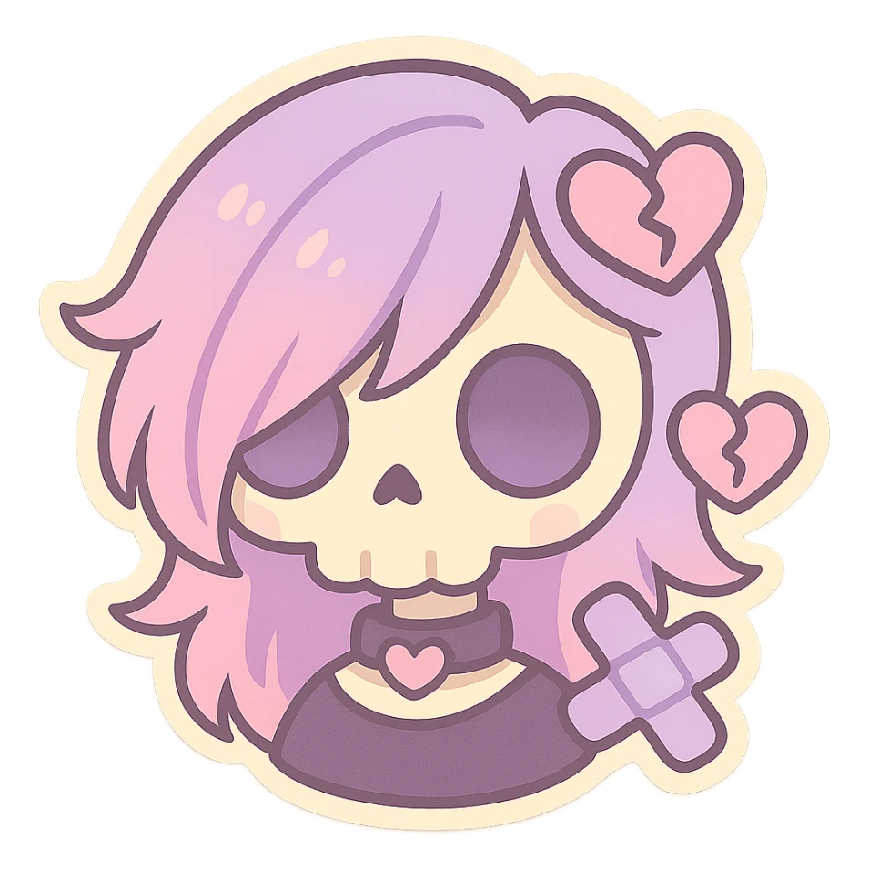 pastel emo object sticker