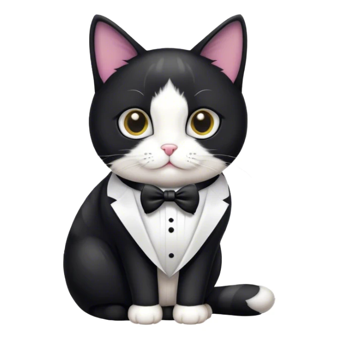 tuxedo cat sticker