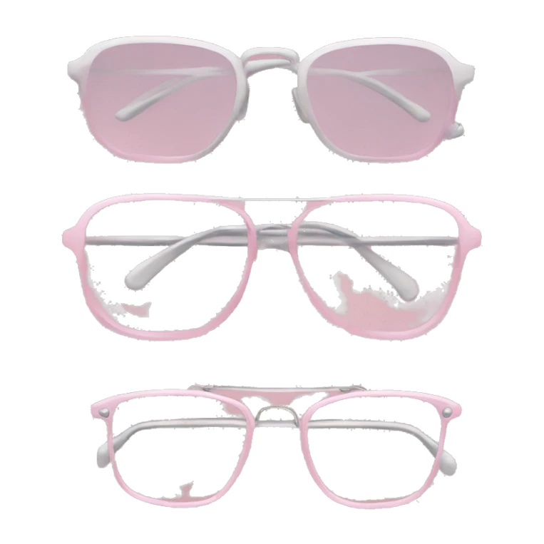 Pastel Pink and silver glasses sticker