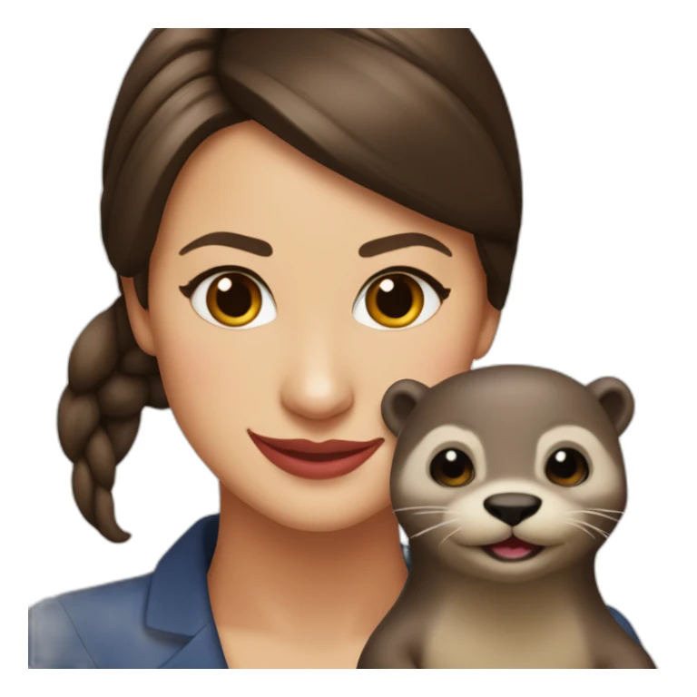 Rachel Berry with an otter sticker