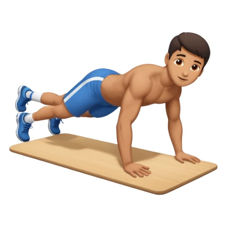 latin guy doing a planche on the floor sticker