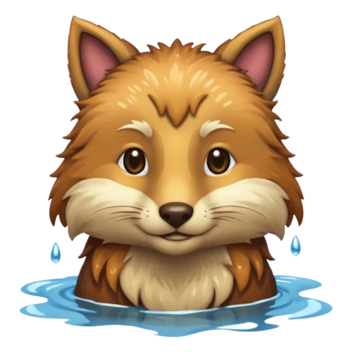 medieval animal in the lake sticker