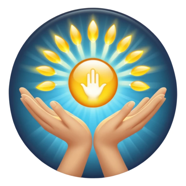 Healing hands of light  sticker
