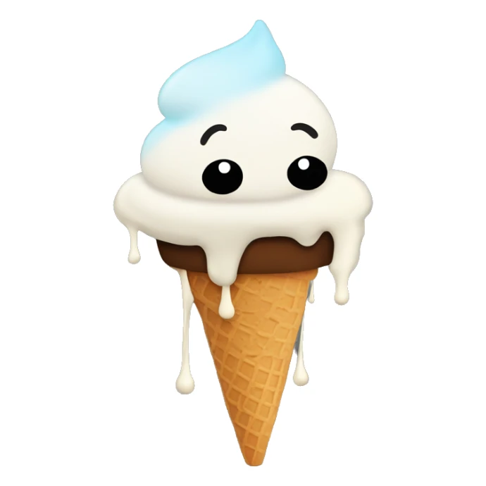 Ice cream melting on the street  sticker