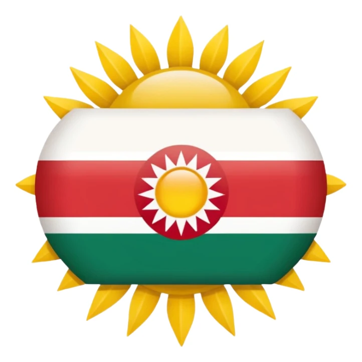 Take the Hungary flag and add a yellow sun in the middle center sticker