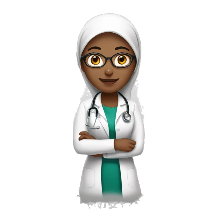 Beautiful Muslim doctor  sticker