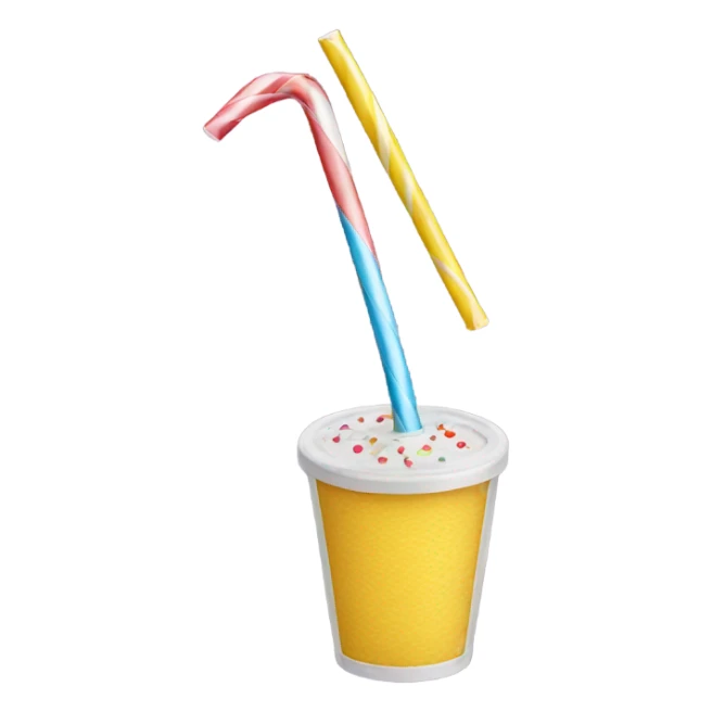 Party straw sticker