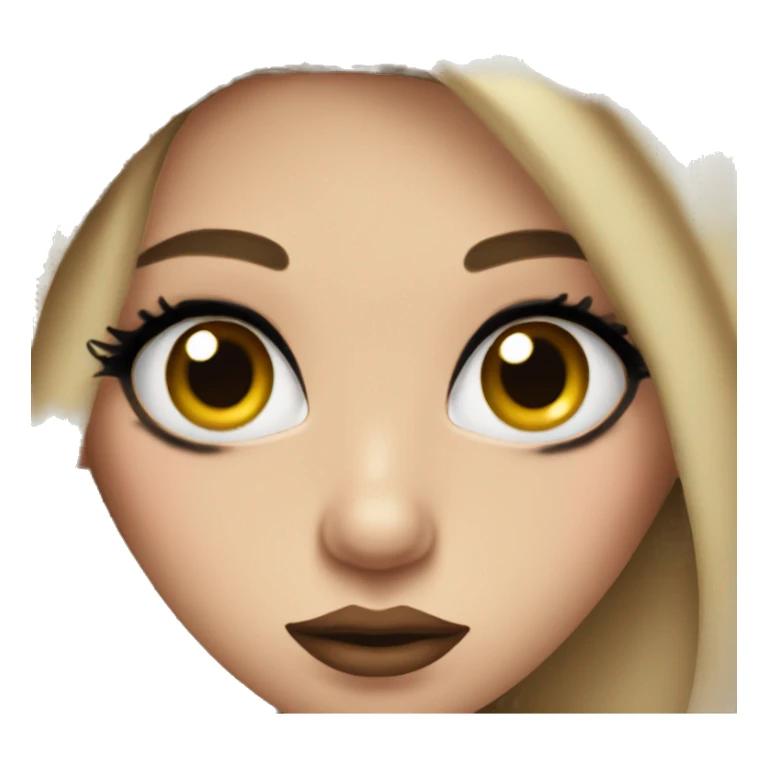 girl with long lashes and big lips sticker