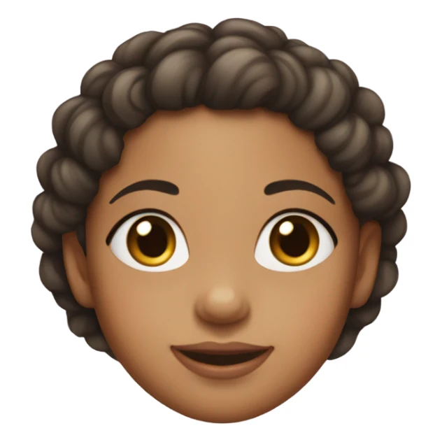 Bi racial girl with curly hair in a ponytail  sticker