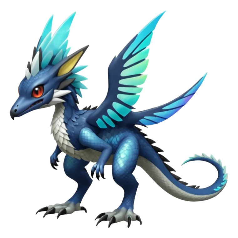 exotic tropical cyber-Trico-Nargacuga-Silvally-Fakémon-Pokémon-Vernid-creature sticker