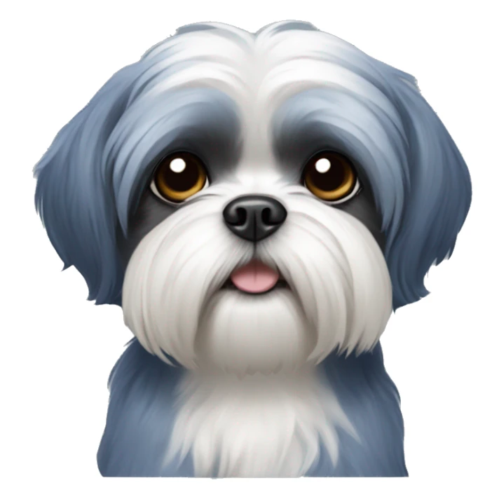 Blue shih tzu sticker