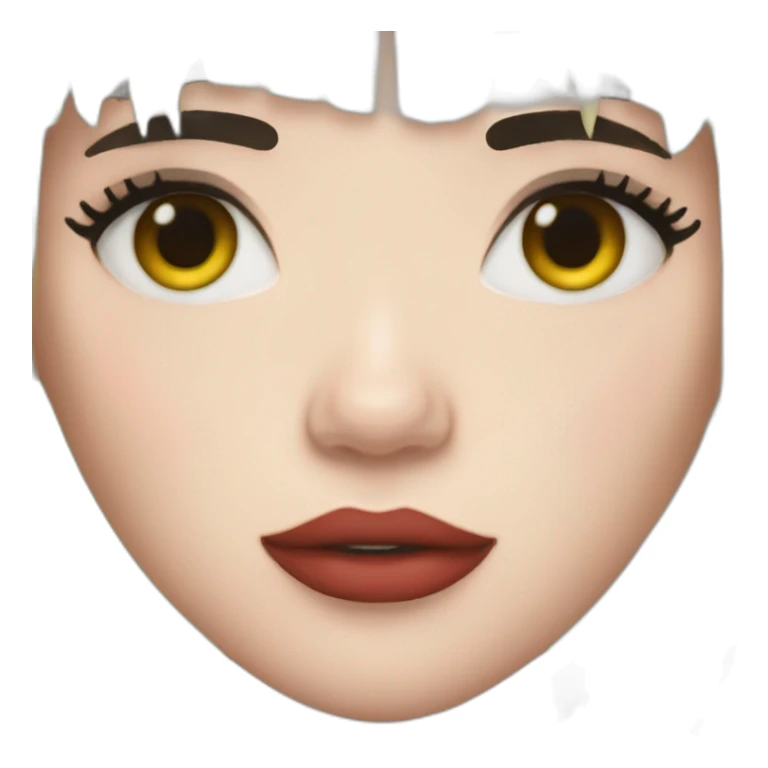 billie eilish red roots and black hair sticker