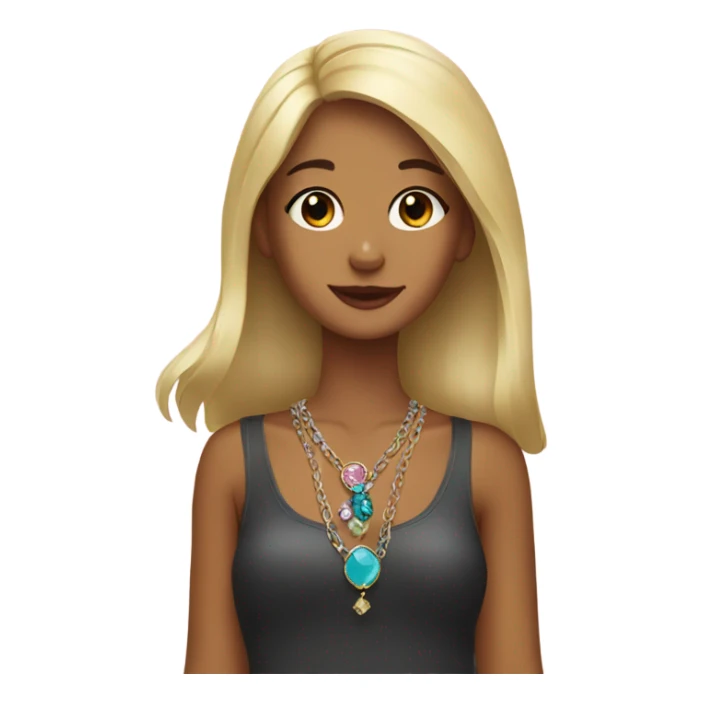 girl with dog and jewelry sticker