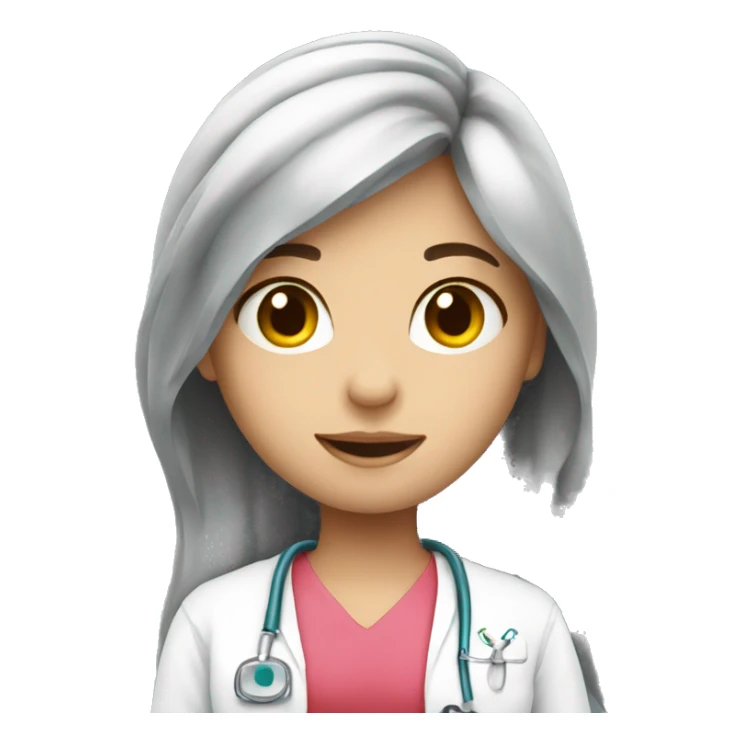 Girl in hospital with ekg  sticker