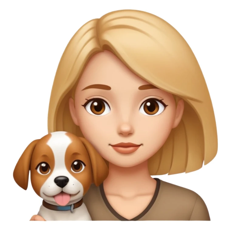 girl with dog sticker