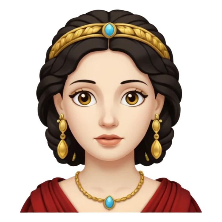 Ancient roman Women with Earrings sticker