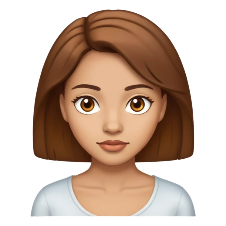 Light skin brown hair brown eyes women sticker