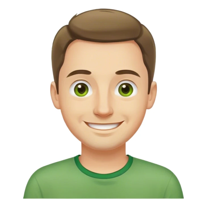 polish man in green shirt happy sticker