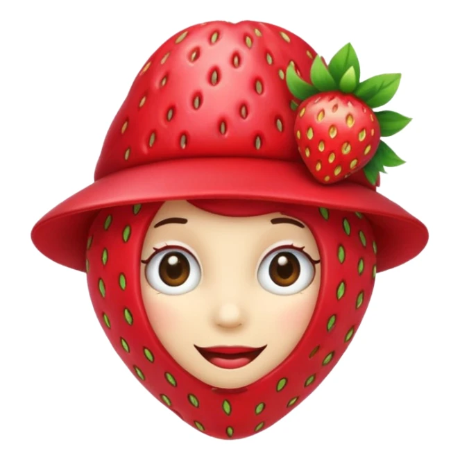 strawberry front the mic with hat sticker