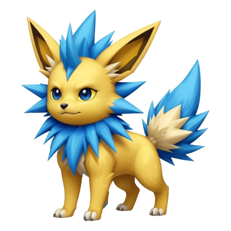 Jolteon-Shinx-Fakémon-hybrid-creature (full body)  sticker