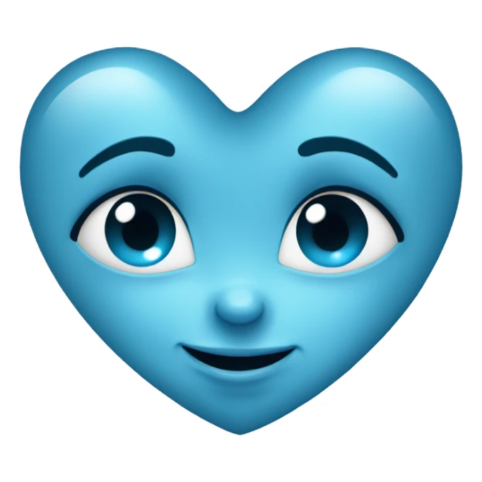 Baby blue heart sticker