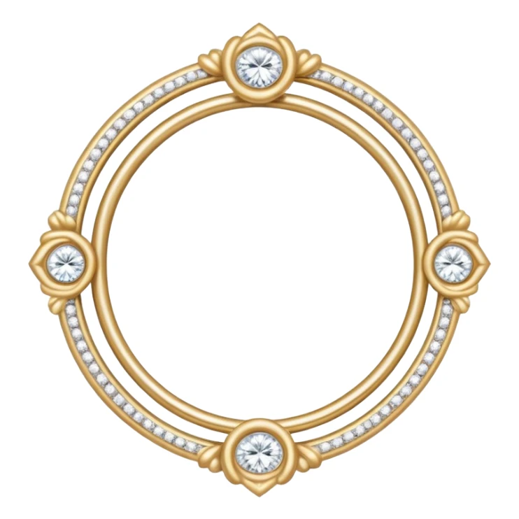 Delicate photo frame made with diamond rings in the design 
 sticker