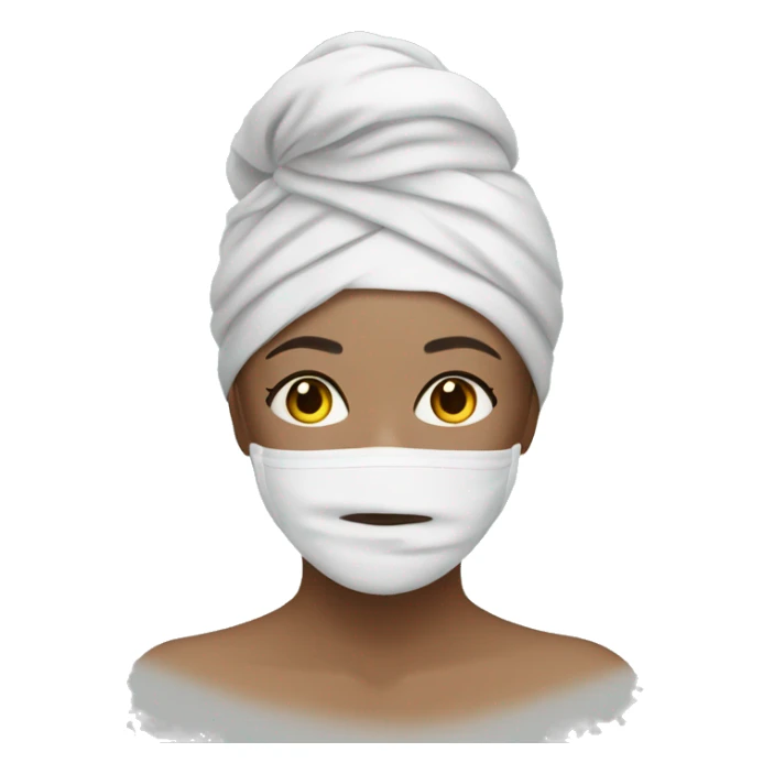 Spa face mask woman sticker