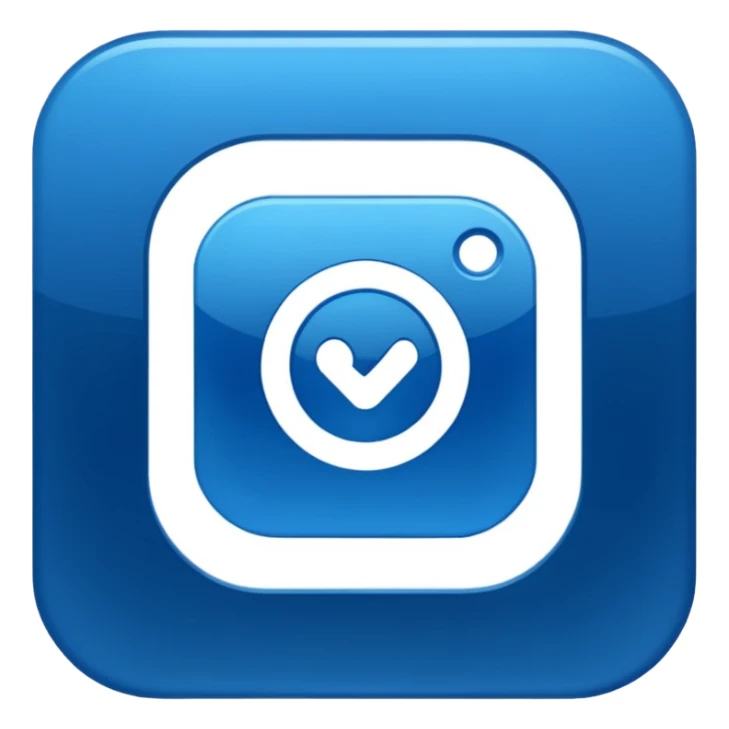 Instagram verified account badge, also known as the blue tick. sticker