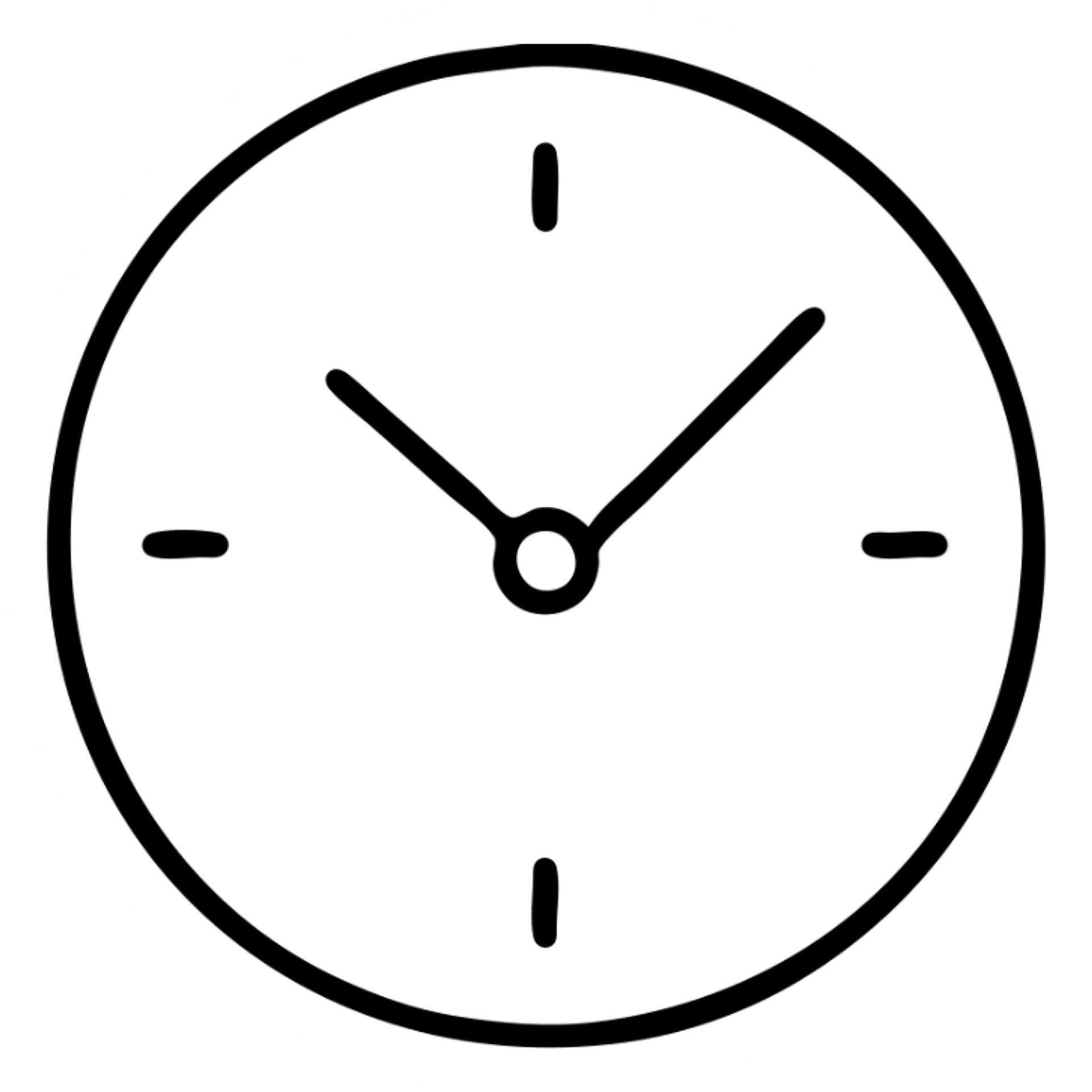 simple clock icon sticker