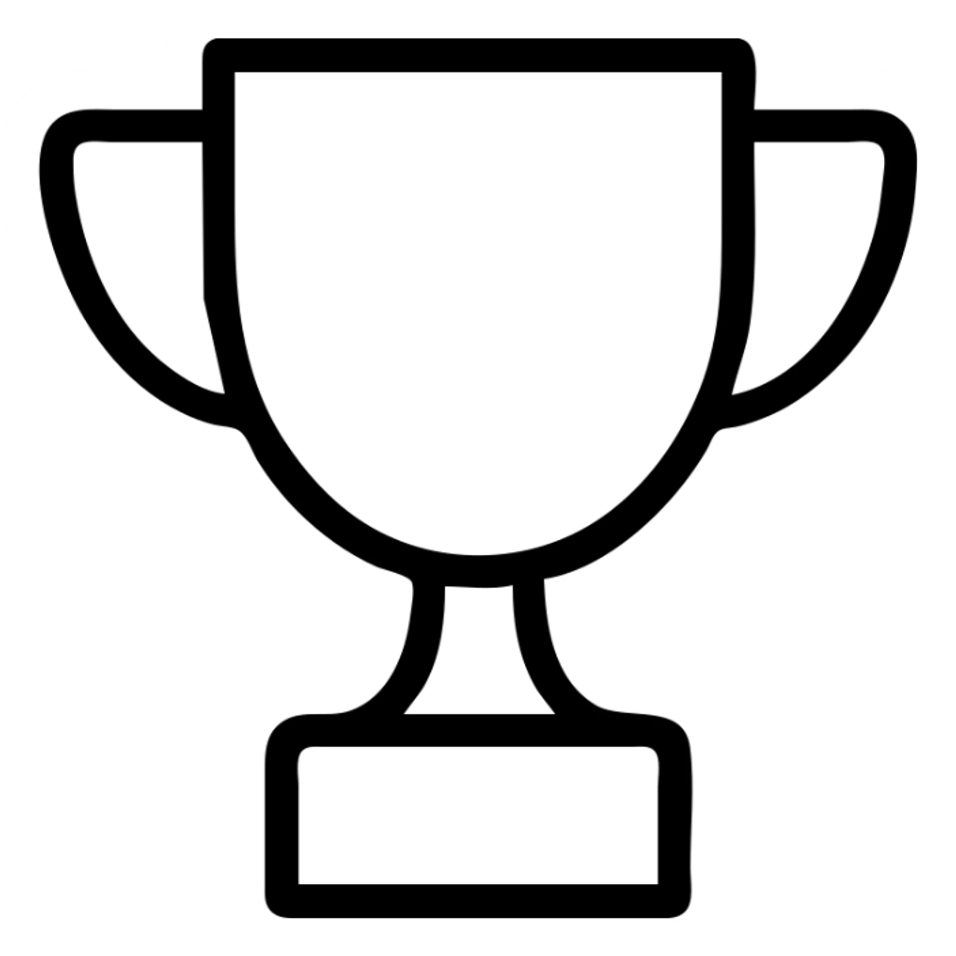 trophy, modern icon style, clean lines, simple and bold, suitable for app or website use sticker
