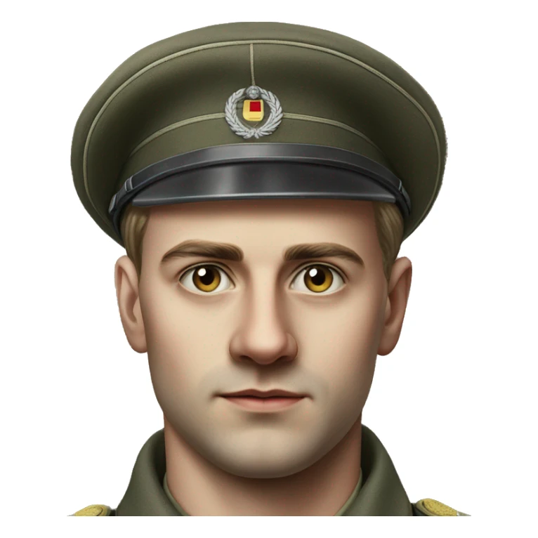 guy 28 years old german military 1940 photorealistic serious sticker