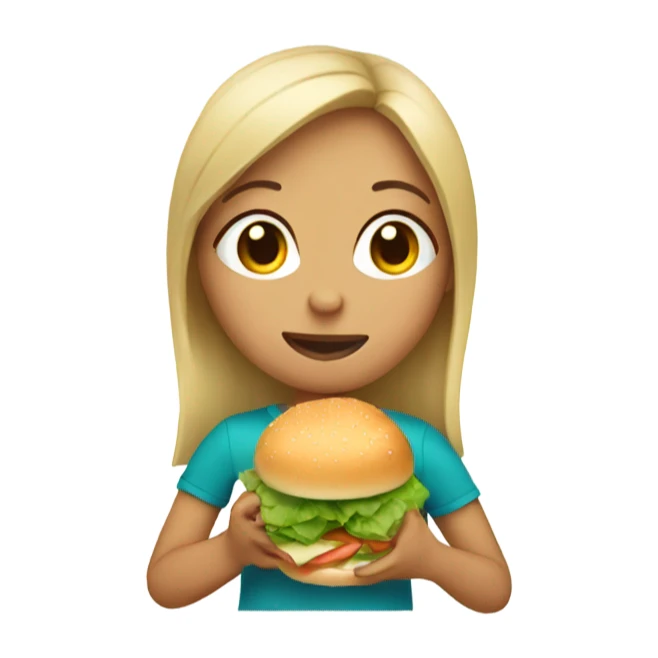 Girl vegetarian eating a sandwich  sticker