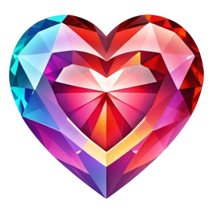 Sparkling gem heart sticker