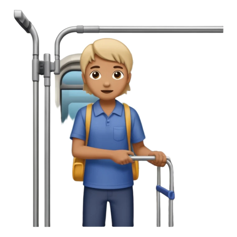 Rider holding grab bar,Metro Riders, inside metro train, no transparent, with background,full image , negative transparent. sticker