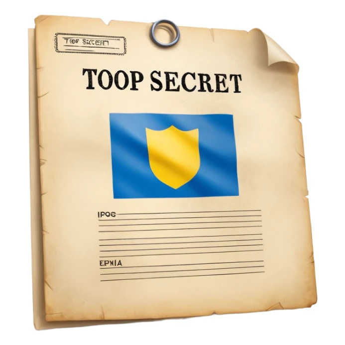 generate ultra realistic top secret file from ukraine sticker