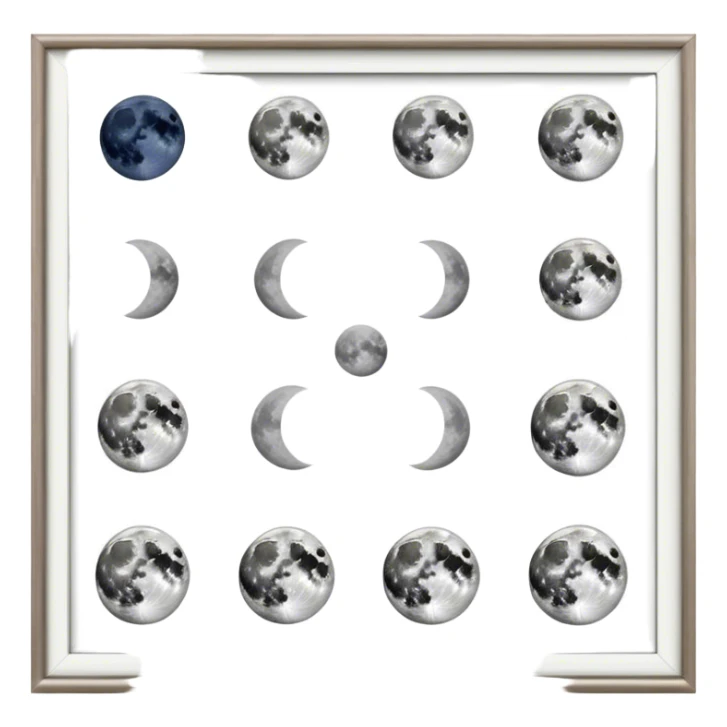 Mass media: different phases of the moon ￼ sticker